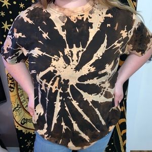 Brand New Bleach Dyed Short Sleeve Tee UNISEX